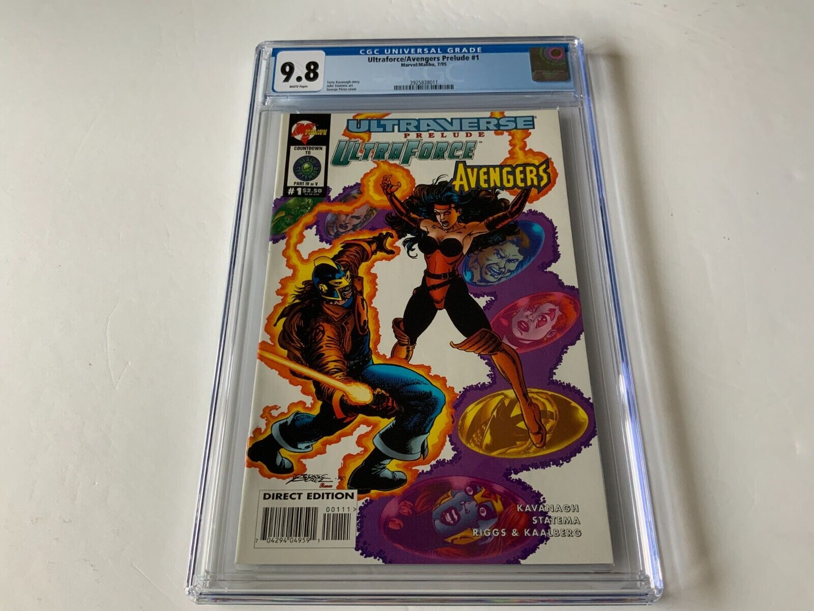 ULTRAFORCE AVENGERS PRELUDE 1 CGC 9.8 WHITE PAGES BLACK KNIGHT MARVEL COMIC 1995
