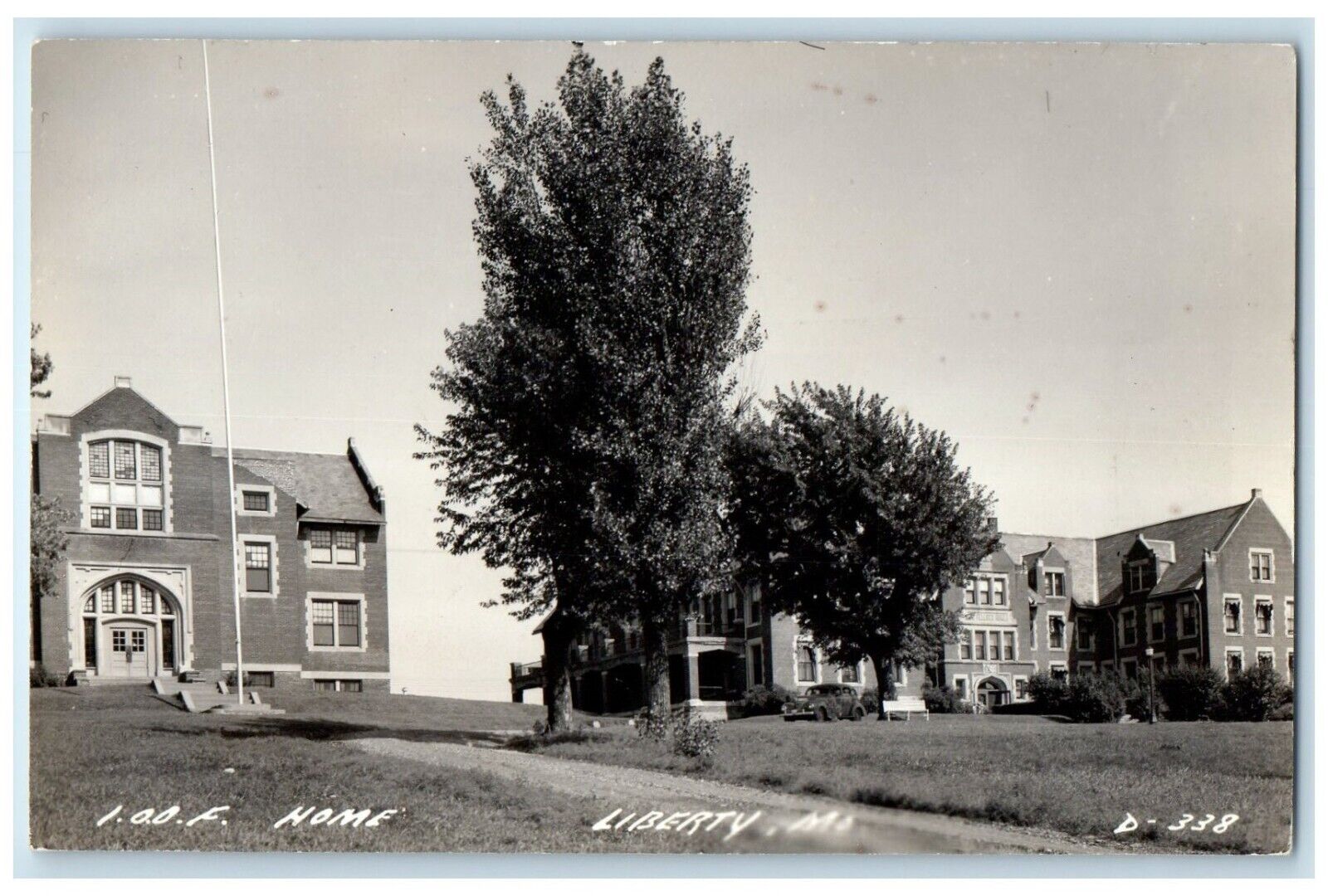 c1940's View Of IOOF Home Liberty Missouri MO RPPC Photo Vintage Postcard
