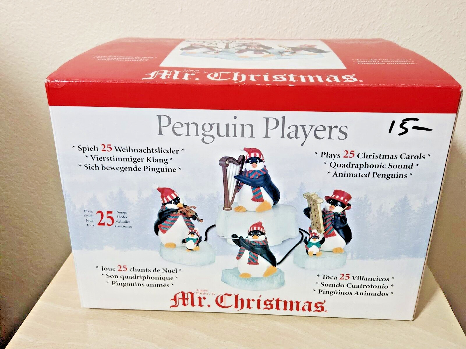 “Mr. Christmas” Penguin Players Animated Musical Decoration Plays 25 Songs