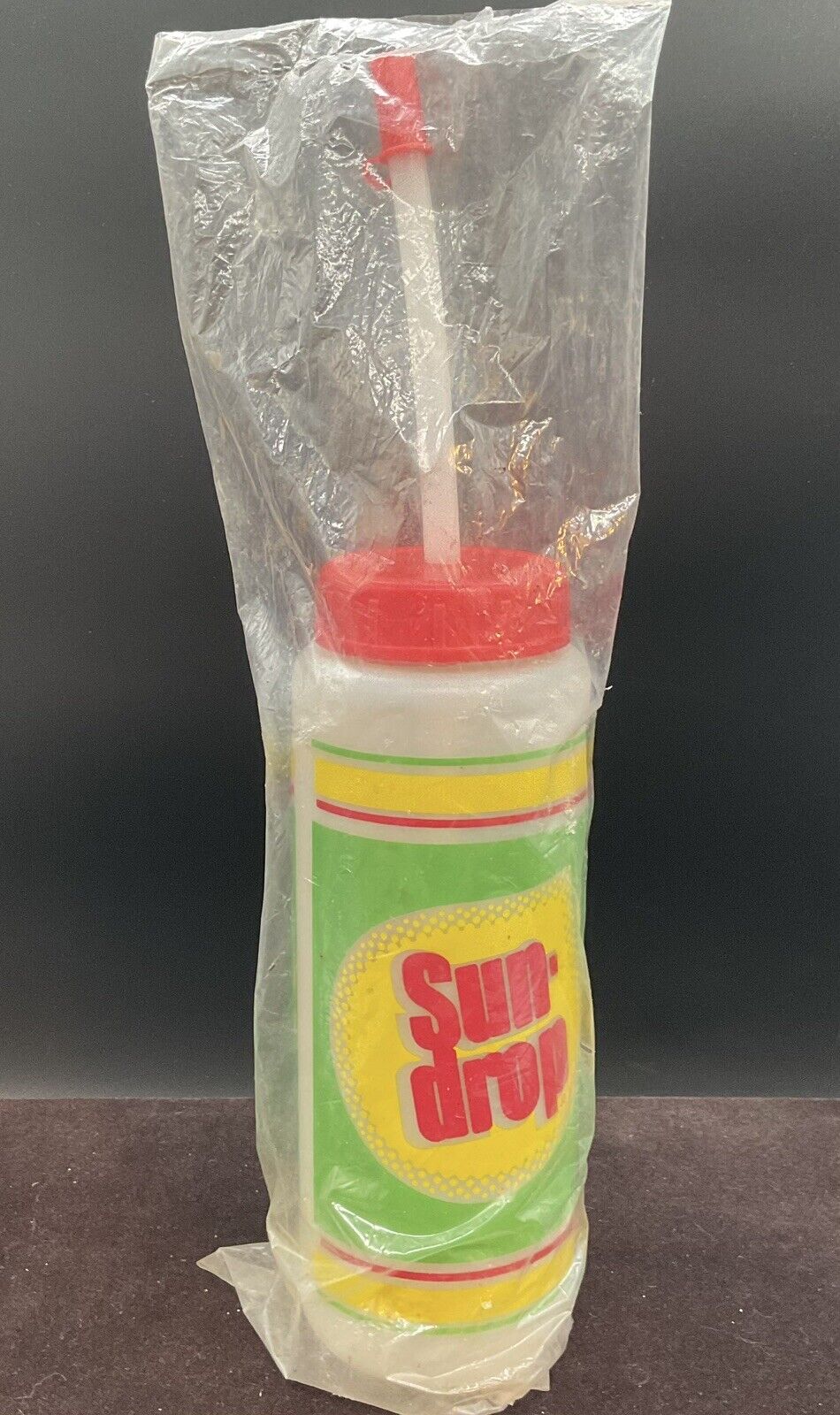 Vintage Sun Drop Soda Pop Water Bottle Sealed New Old Stock Sun-Drop Original