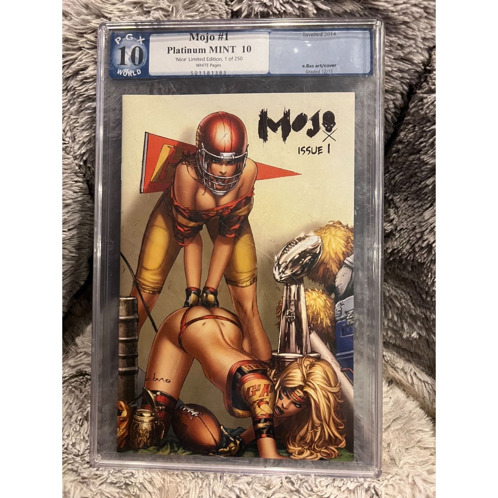 MOJO #1, GRADED PLATINUM MINT 10 by PGX. Art and cover by ebas. 