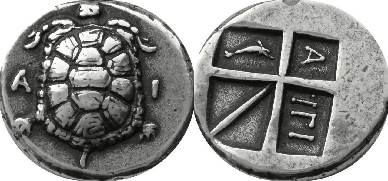Tortoise, Decline of Aegina as a Naval Power Greek REPLICA REPRODUCTION COIN