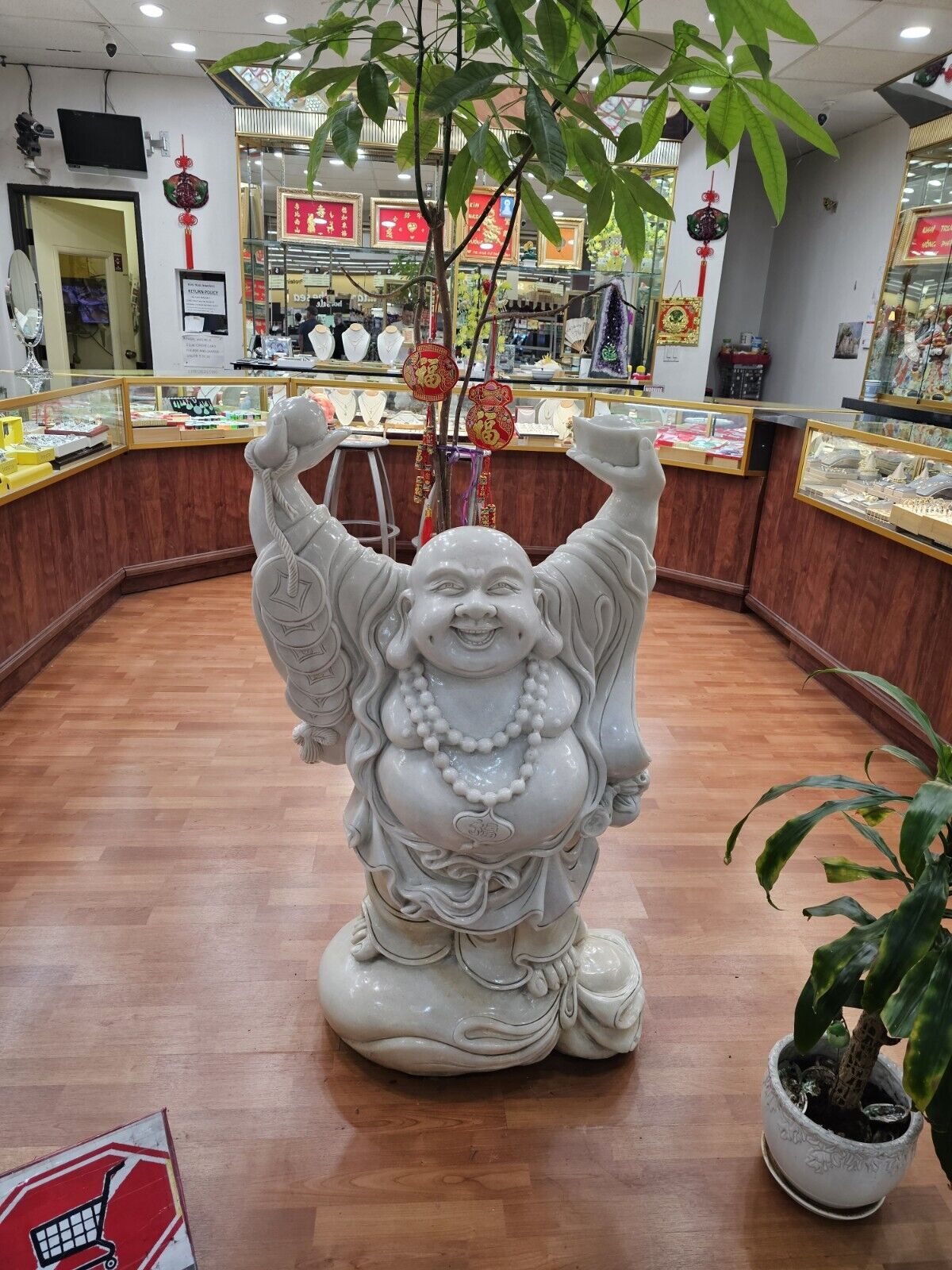 Real Natural Large Marble Buddha Statue Good Luck And Wealth