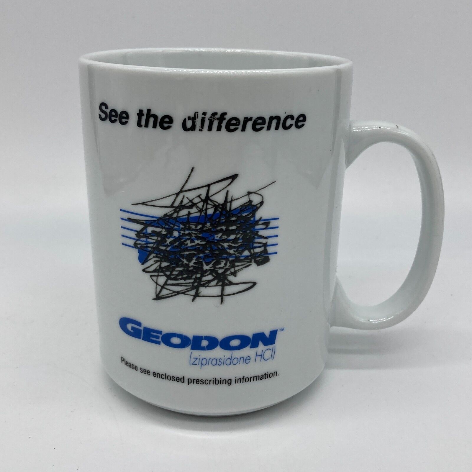 Geodon Ziprasidone HCI Pharmaceutical Collectible Rep Coffee Mug Schizophrenia