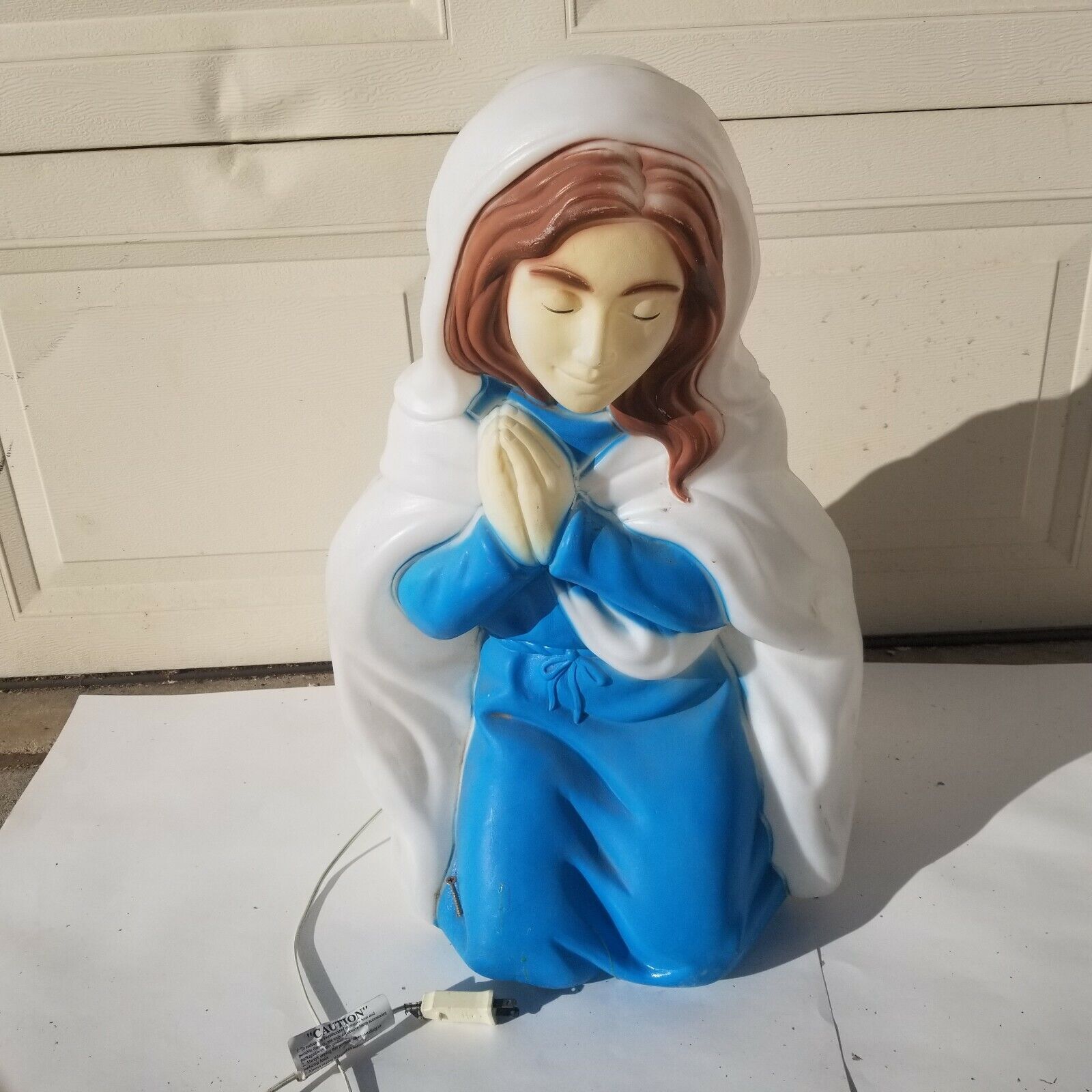 Vintage Empire Christmas Mary Lighted Blow Mold Nativity Yard Decor