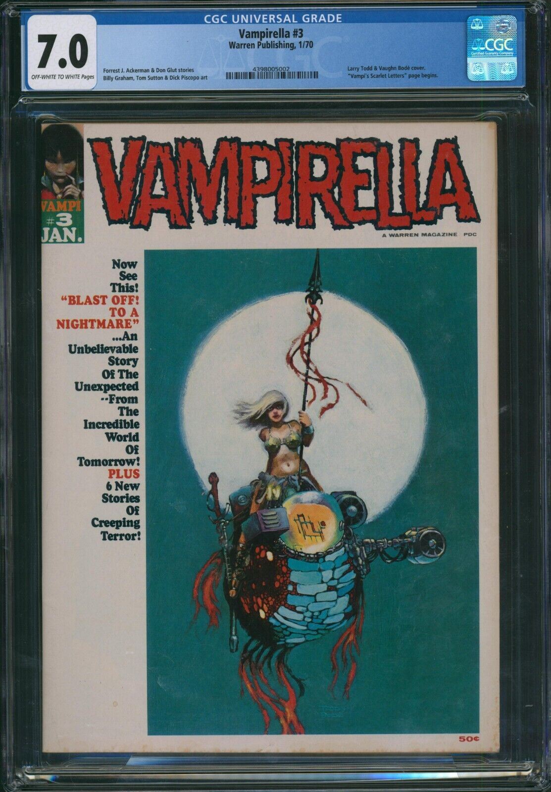 Vampirella #3 CGC 7.0 Warren Publishing 1970 Magazine