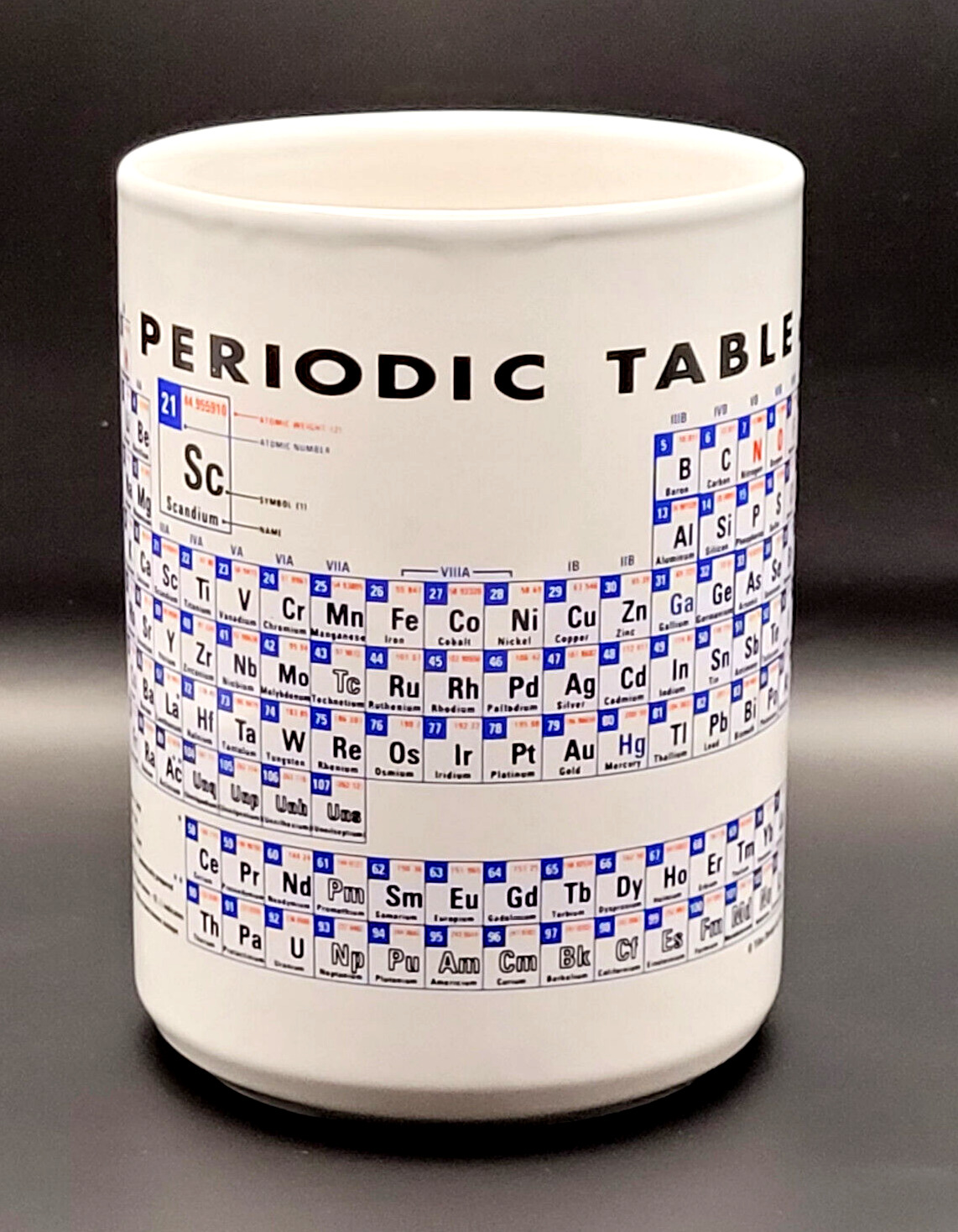 CHEMISTRY PERIODIC TABLE Large Coffee Mug Laboratory Science Teachers Students