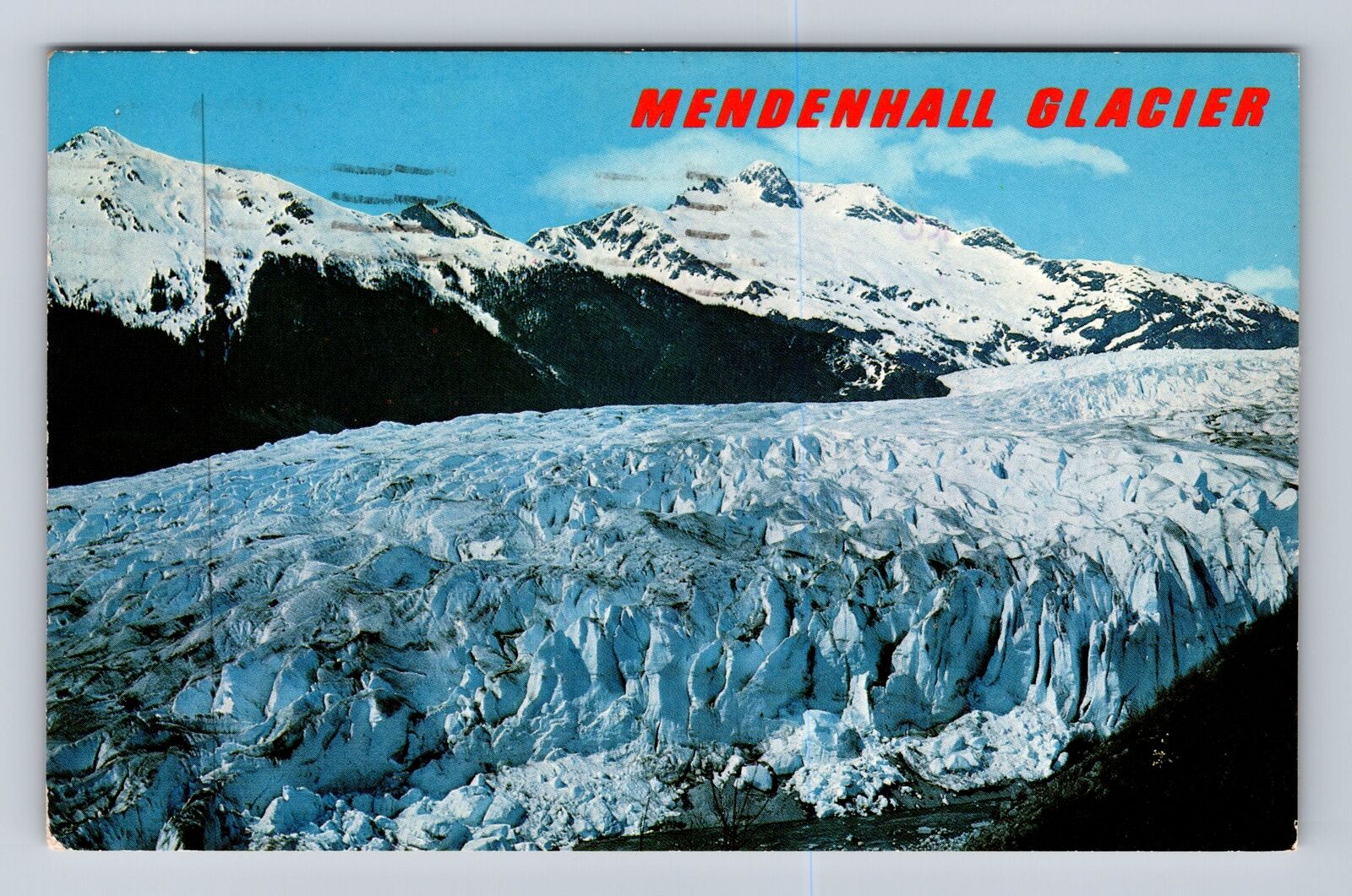 Juneau AK-Alaska, Mendenhall Glacier, Antique, Vintage c1972 Souvenir Postcard