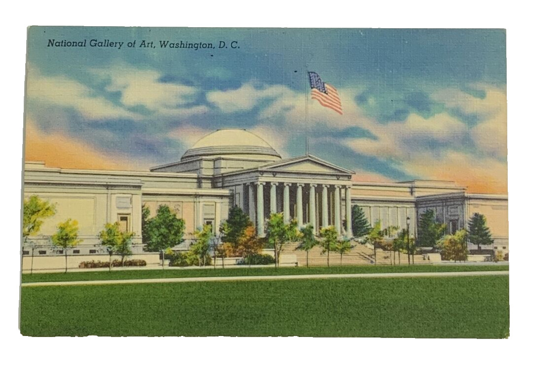 National Gallery of Art Washington D.C. Postcard Linen Unposted Vintage