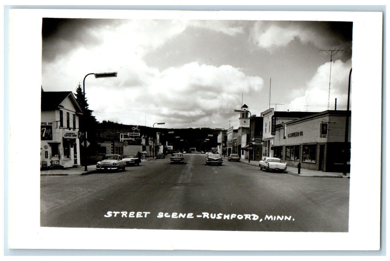 c1960's Street Scene Rushford Minnesota MN Unposted RPPC Photo Postcard