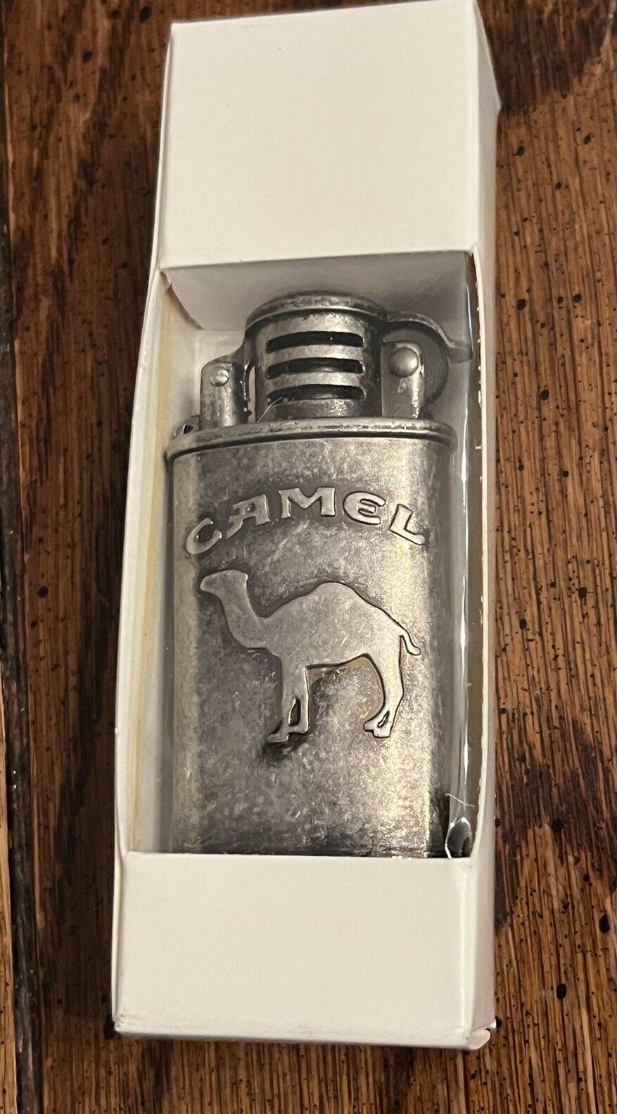 Vintage Cigarette Lighter Camel Promotional Metal Flip Top Style Lighter NOS VTG