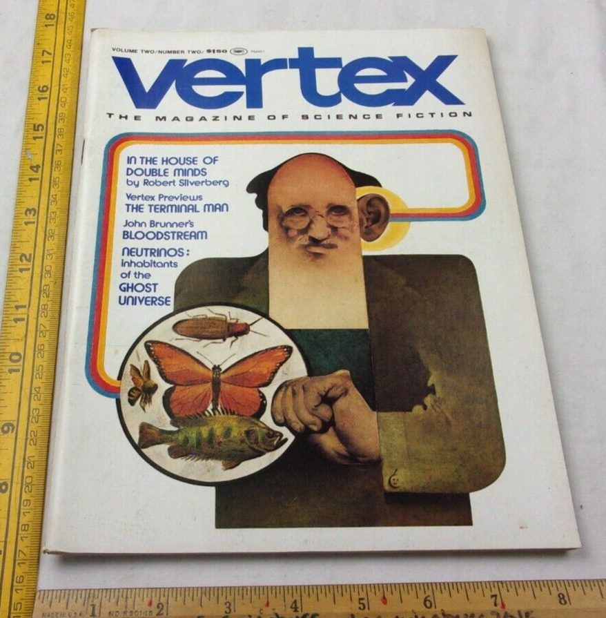 Robert Silverberg John Brunner Neutrinos VERTEX Science Fiction magazine 1974