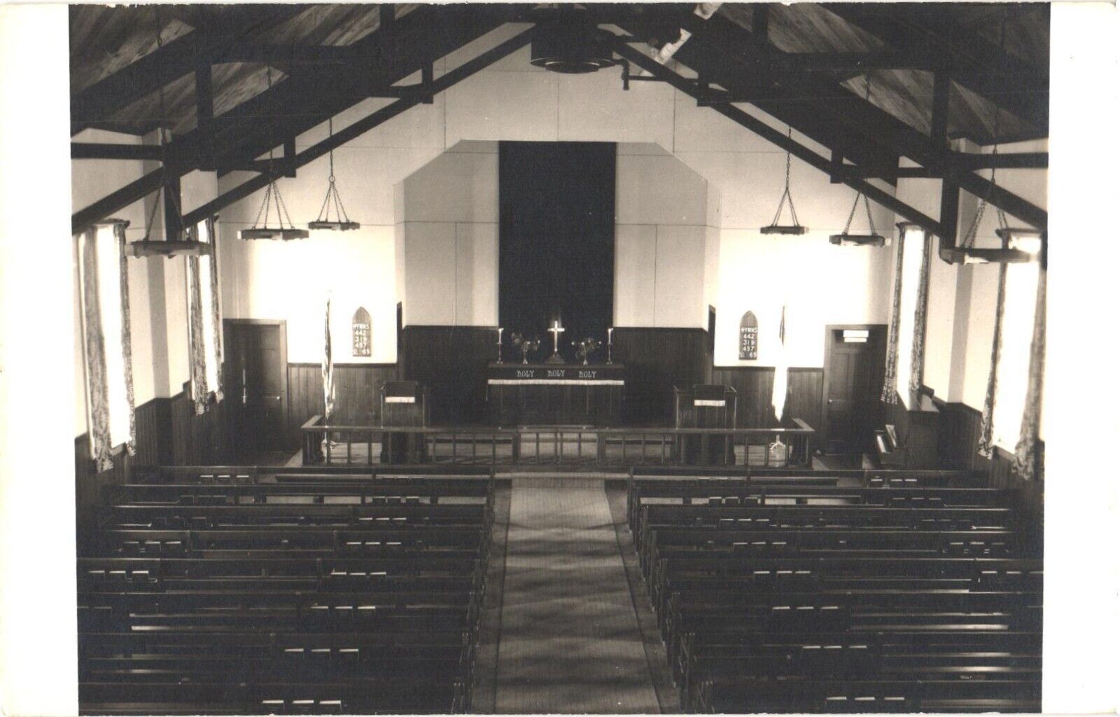 View Inside A Church, An Old Photograph Postcard