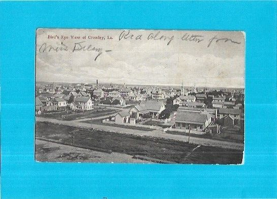 Vintage Postcard-Bird\'s Eye View of Crowley, Louisiana