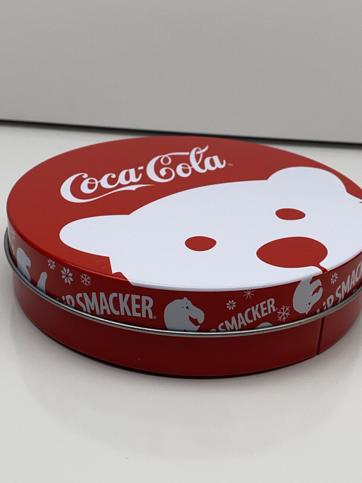 Collectible Coca-Cola Polar Bear Round Tin Canister,  2017