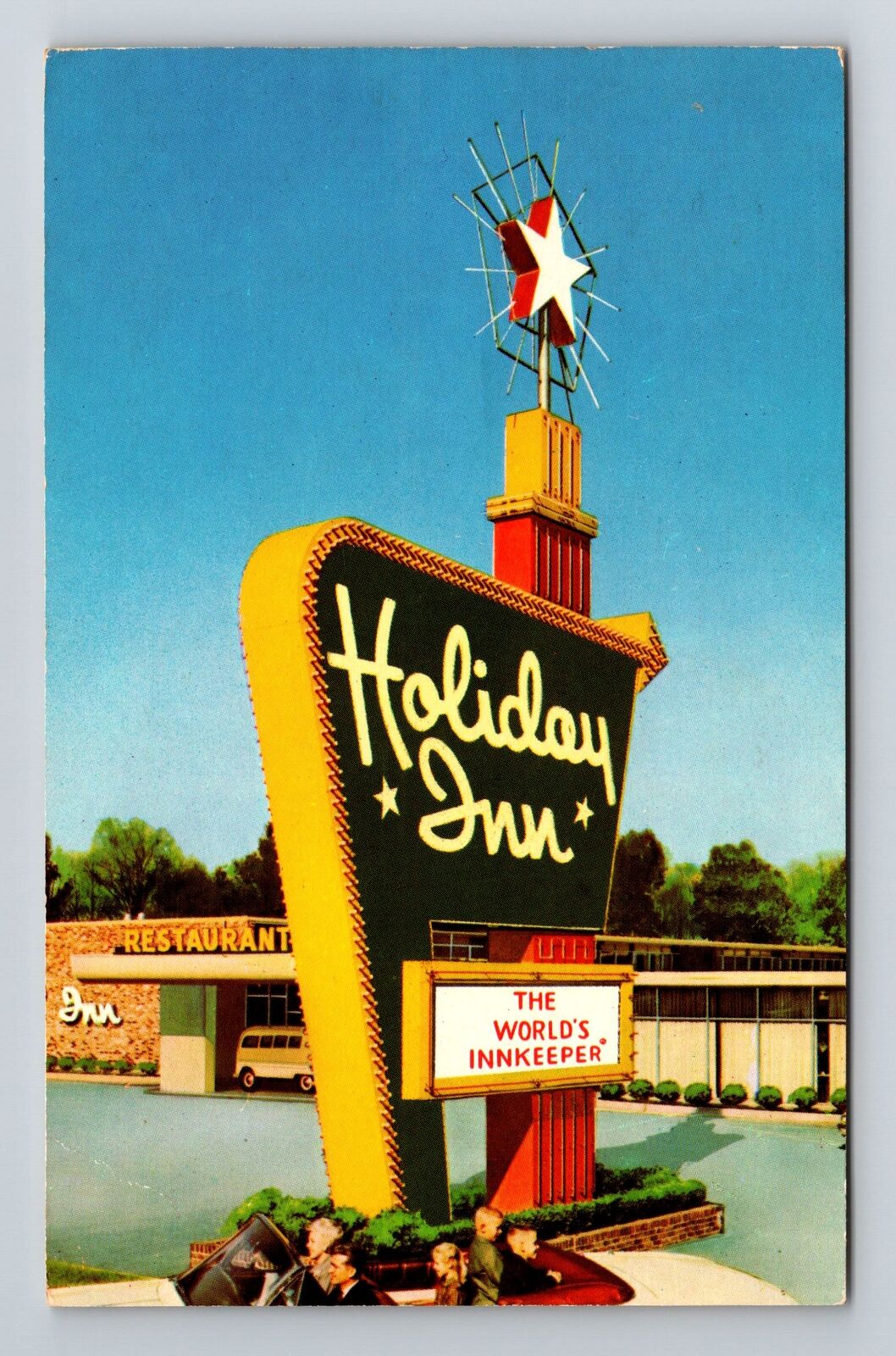 Sturgis MI-Michigan Holiday Inn Family Antique c1973 Vintage Souvenir Postcard