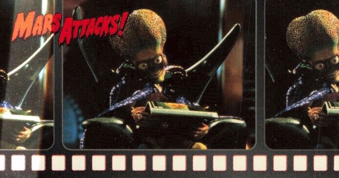 Mars Attacks 1996 Topps Widevision PROMO Tim Burton Movie Trading Card Alien