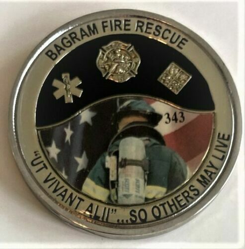 Bagram Fire Rescue 343 Operation Enduring Freedom Challenge Coin Afghanistan 