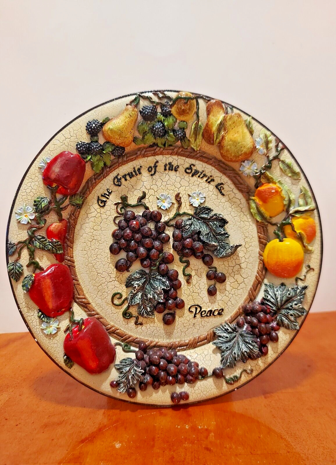 The Fruit of the Spirit is Peace - Mark Stevens Wall Plate • Christian