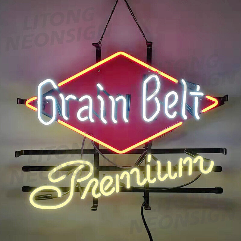 Grain Belt Premium Bar Neon Sign Lamp Light 19x15 Beer Bar Wall Decor