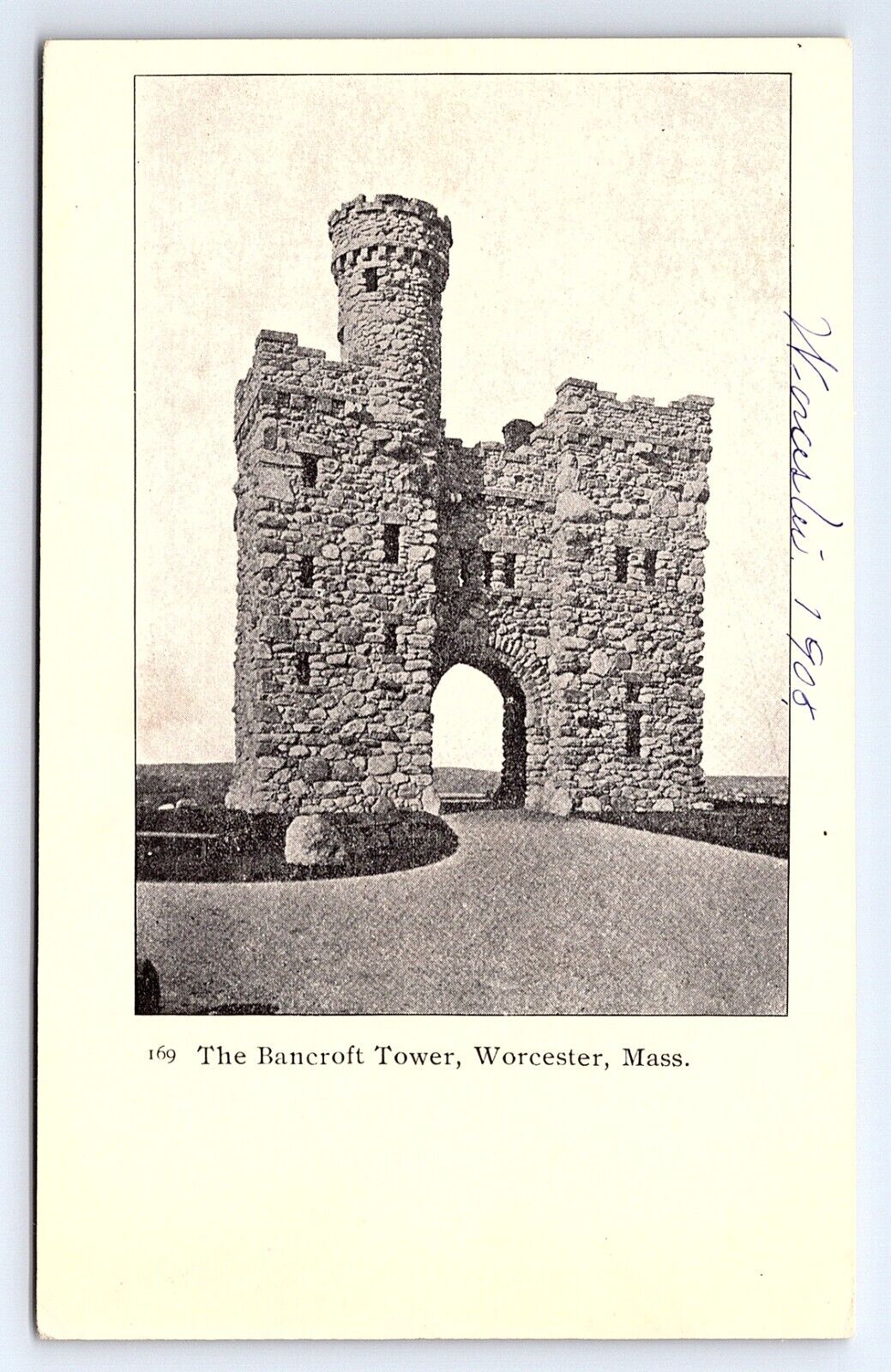 Postcard The Bancroft Tower Worcester Massachusetts