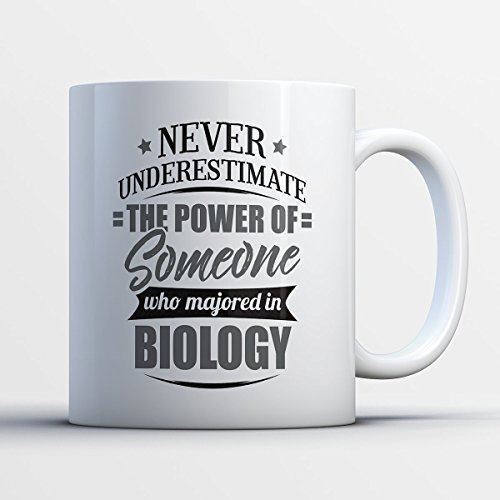 Biology Coffee Mug - Never Underestimate Someone Majored In Biology -Funny 11 oz