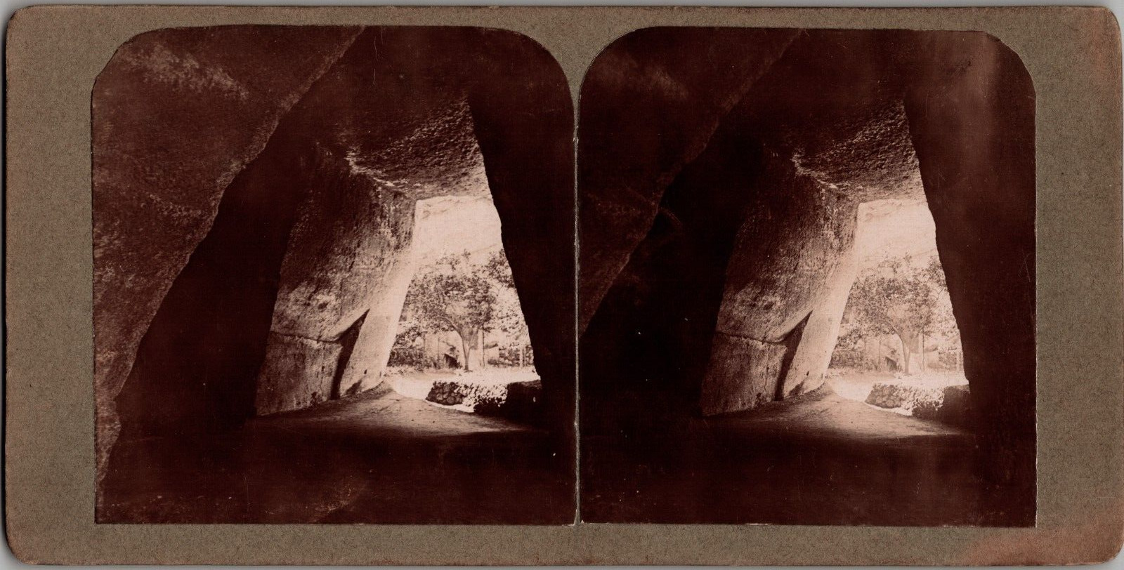 Caves of Cushendun Ireland Stereoview Stereoscope Photo