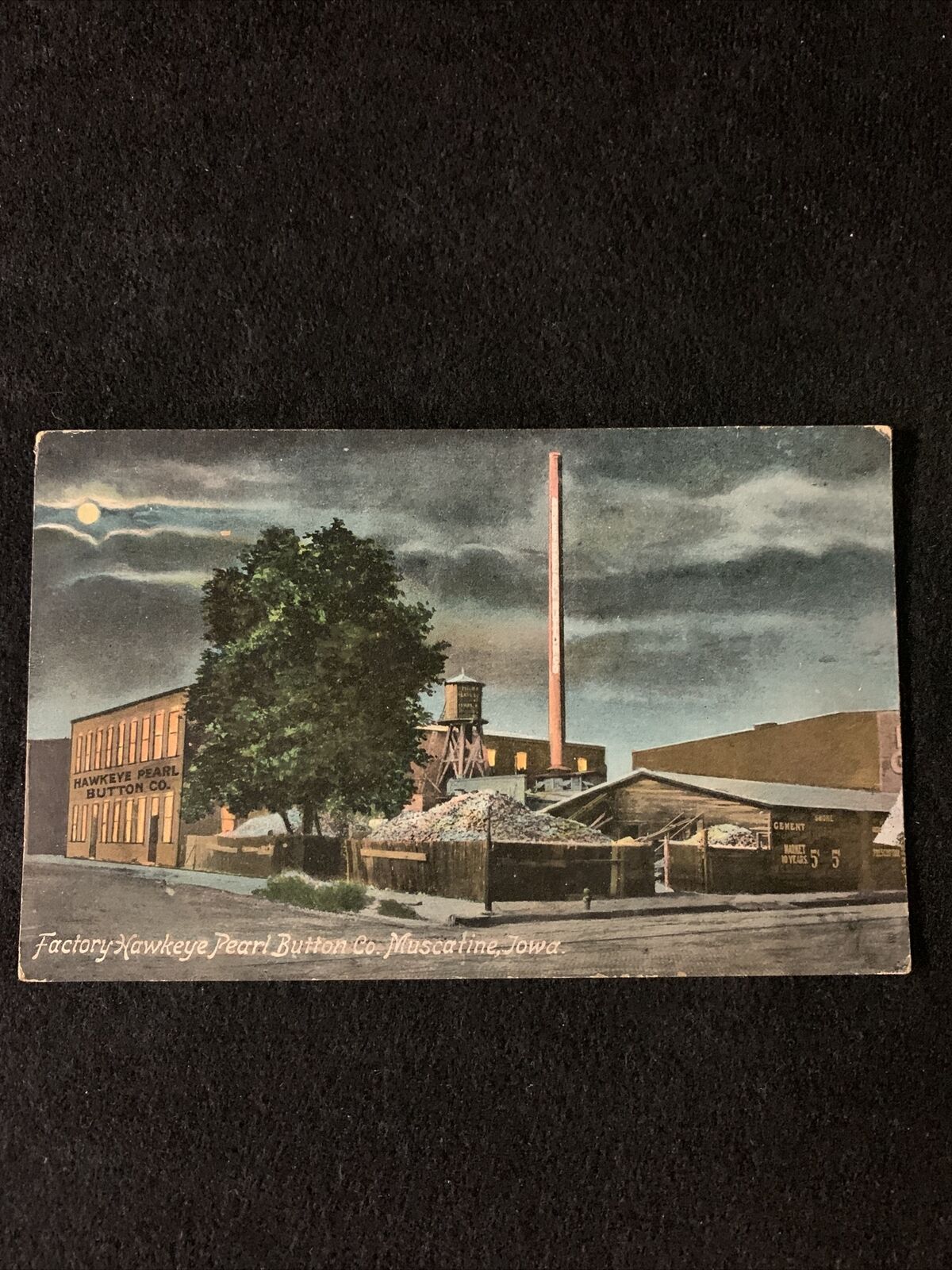 Postcard Hawkeye Pearl Button Factory - Muscatine IOWA. Germany Unposted