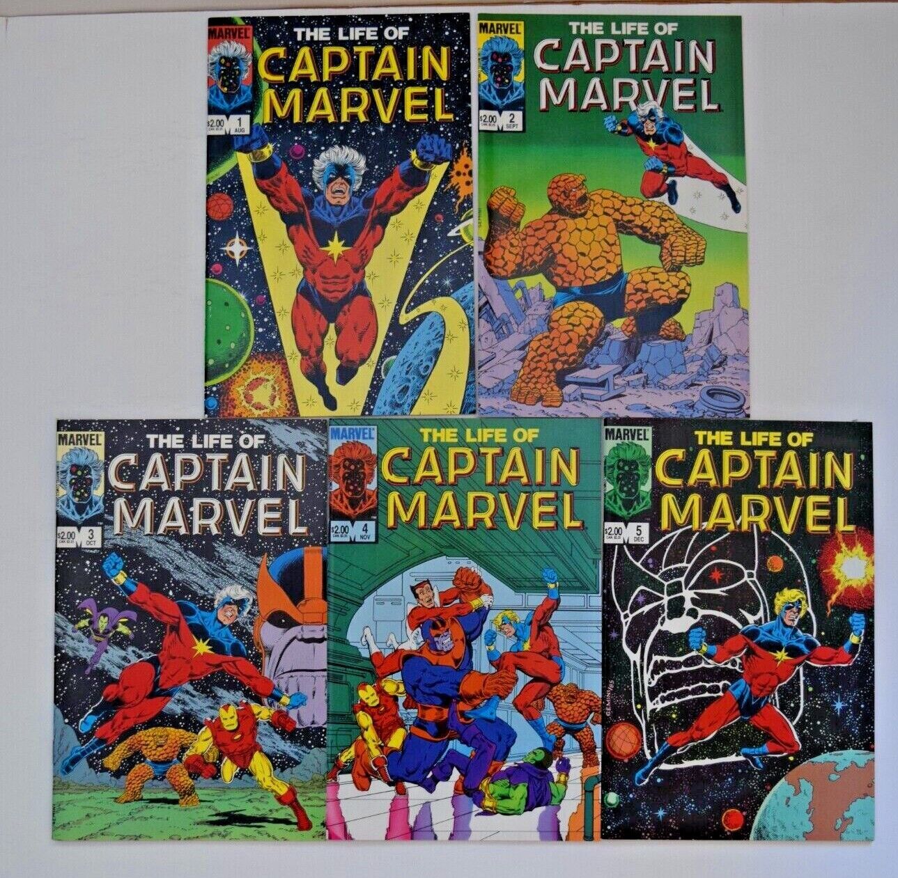 Life of Captain Marvel (1985) 5 Issue Complete Set 1-5 Marvel Comics