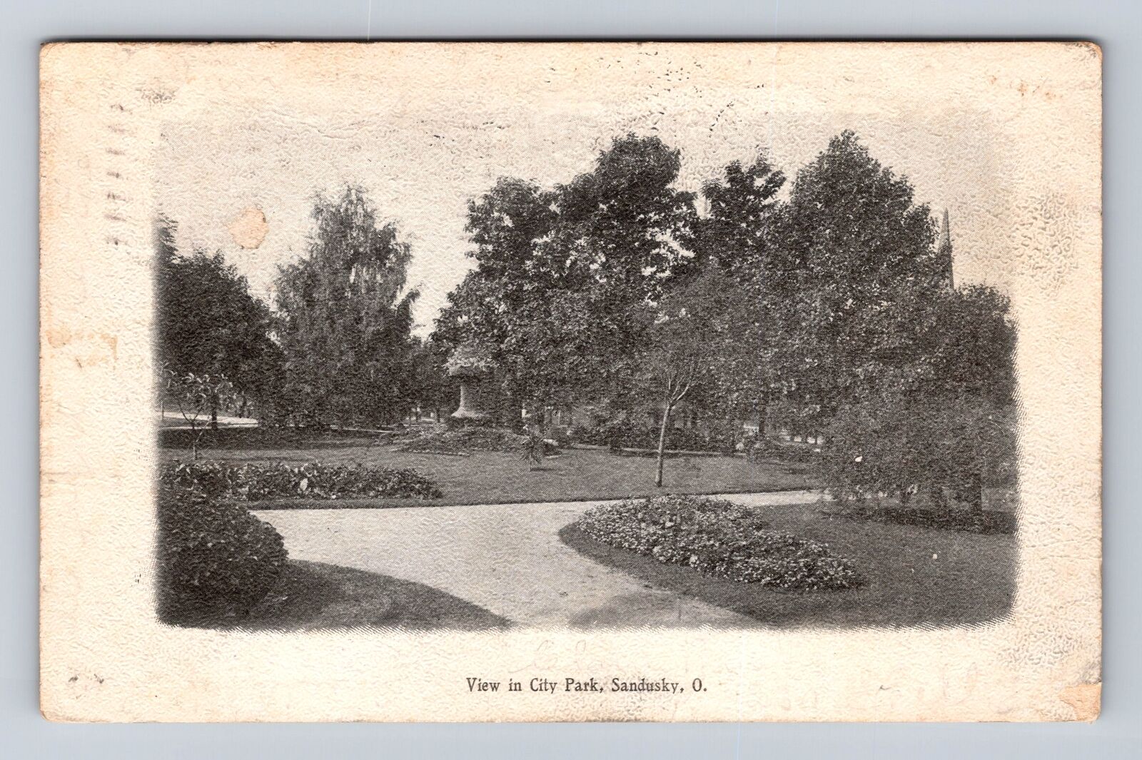 Sandusky OH-Ohio, View In City Park, Gardens, Antique Vintage c1907 Postcard