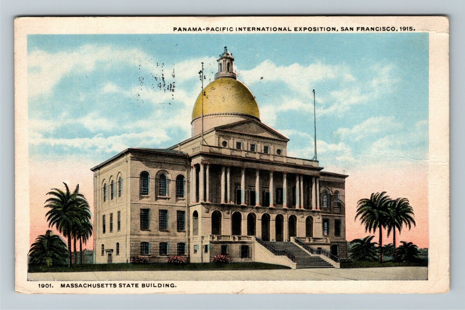 1915 Panama-Pacific Exposition Alabama State Building Vintage Souvenir Postcard