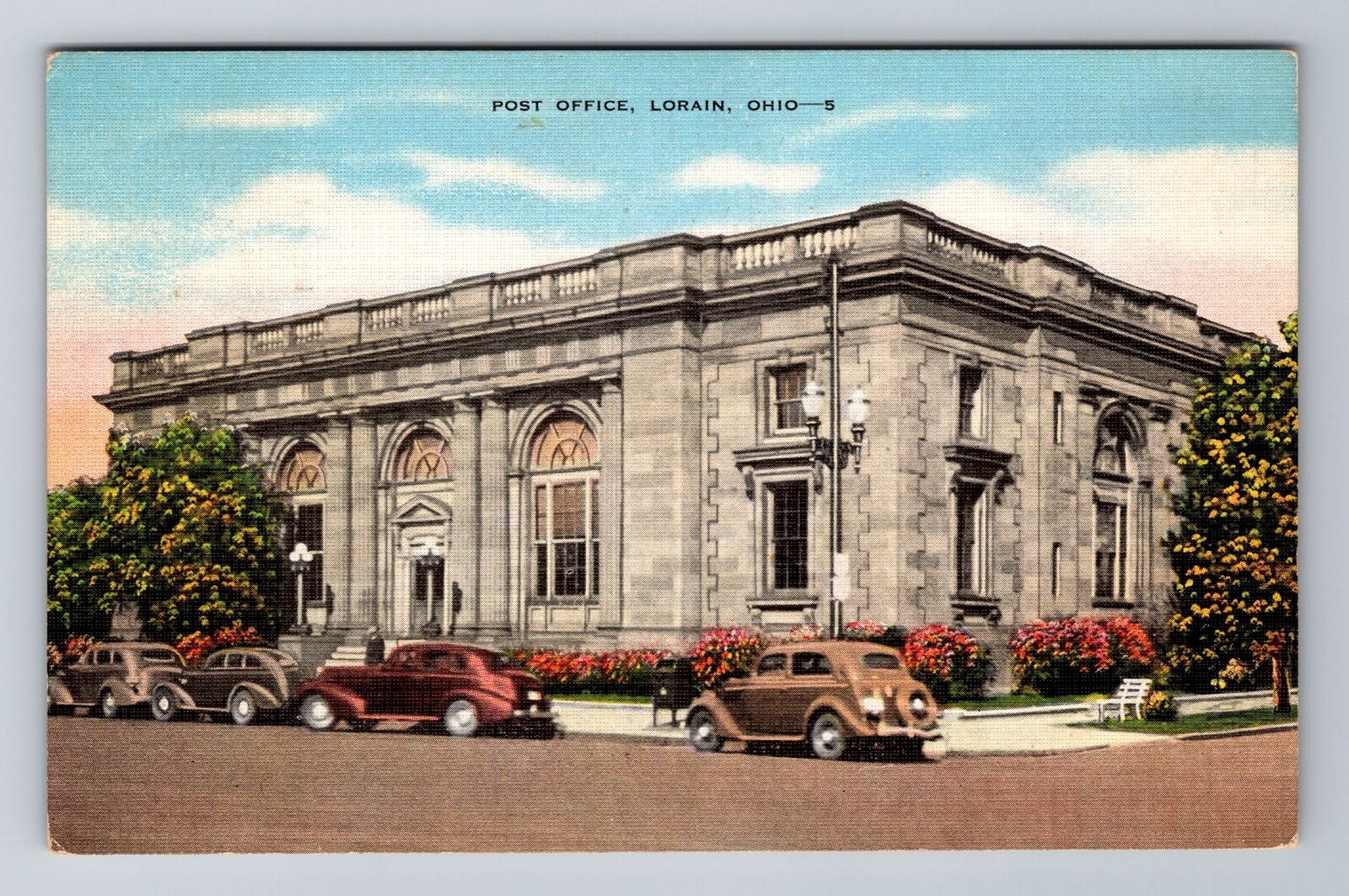 Lorain OH-Ohio, Post Office, Antique Vintage Souvenir Postcard