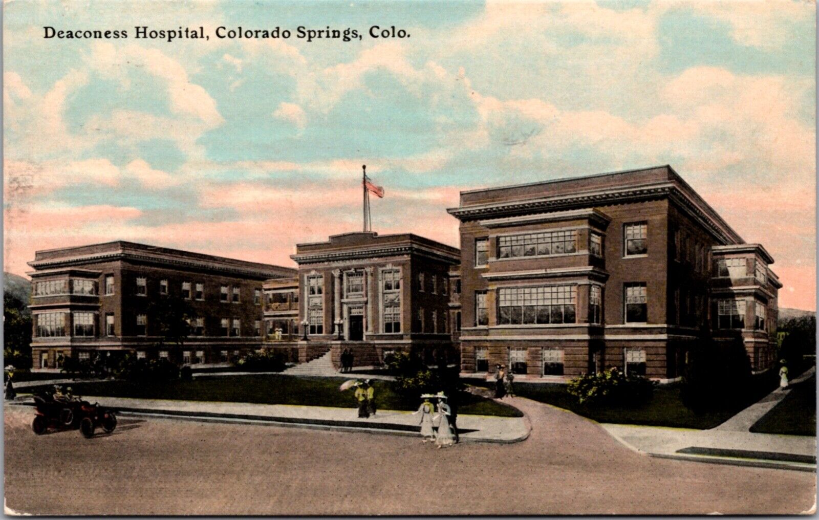 Postcard Deaconess Hospital in Colorado Springs, Colorado