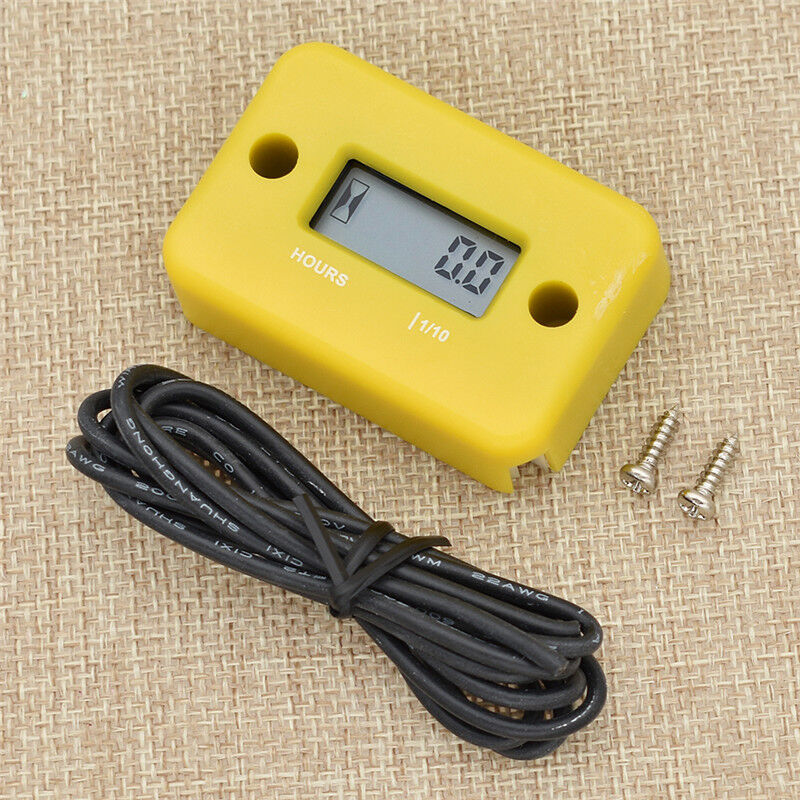 1pc Waterproof Vibration Hour Meter for Motorcycle Boat Gas Motor Multicolor