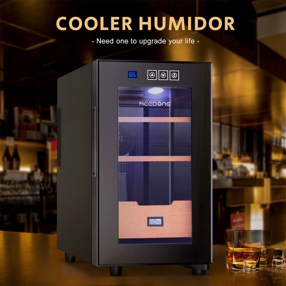 23L NEEDONE Electronic Cooler Cigar Humidor Cooler&Heated storage 150 Capacit