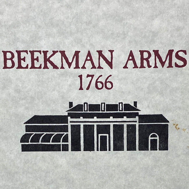 Vintage 1980s Beekman Arms Delamater Inn Hotel Luncheon Menu Rhinebeck New York
