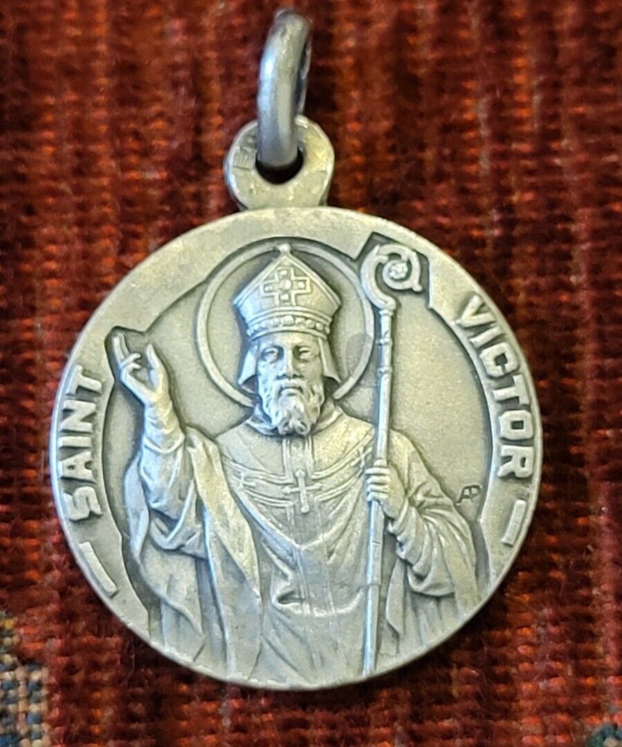 St. Victor Vintage & New Sterling Medal Catholic France Patron Of Prisoners 