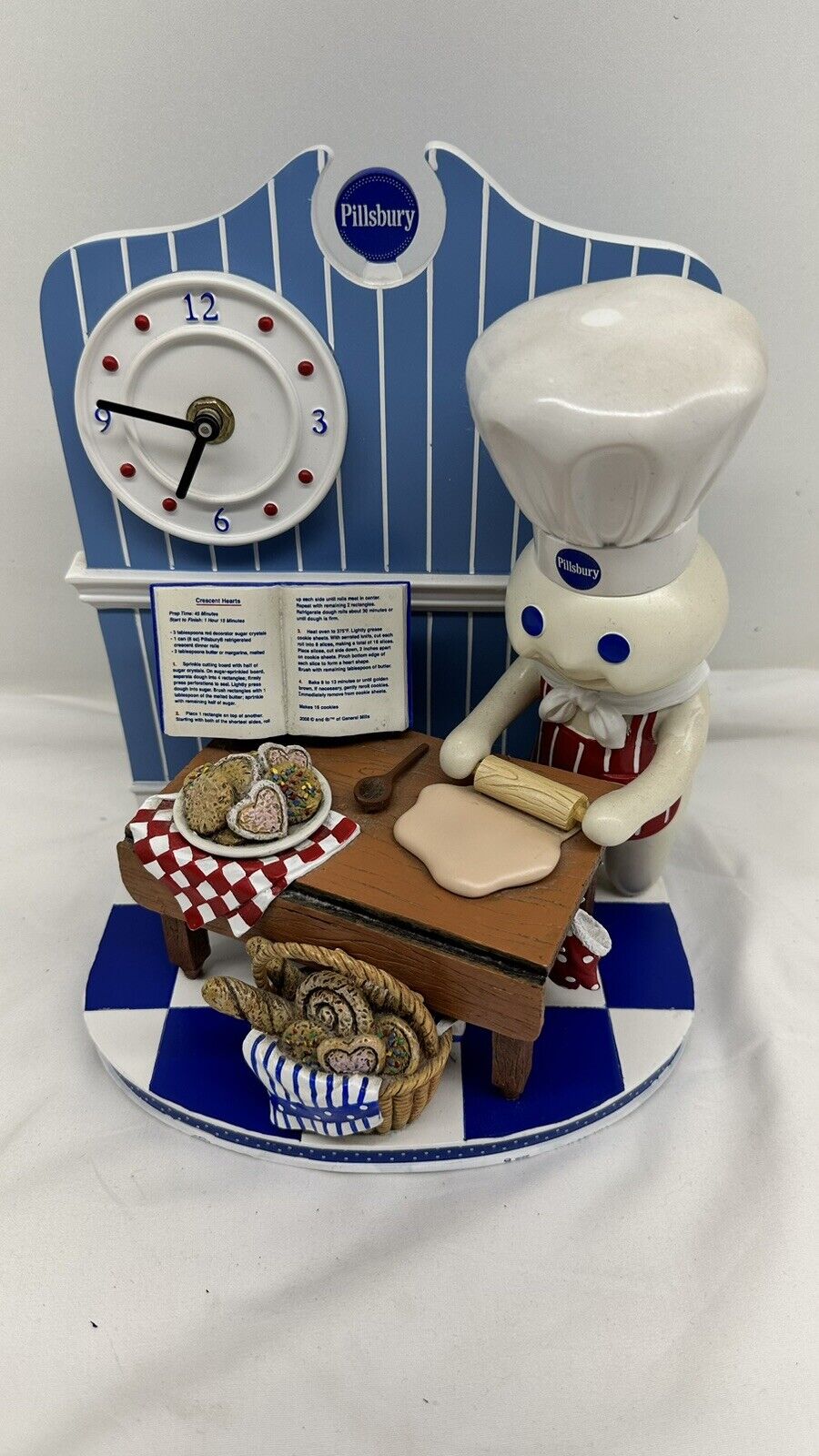 The Danbury Mint The Pillsbury Doughboy “Time To Bake” Clock