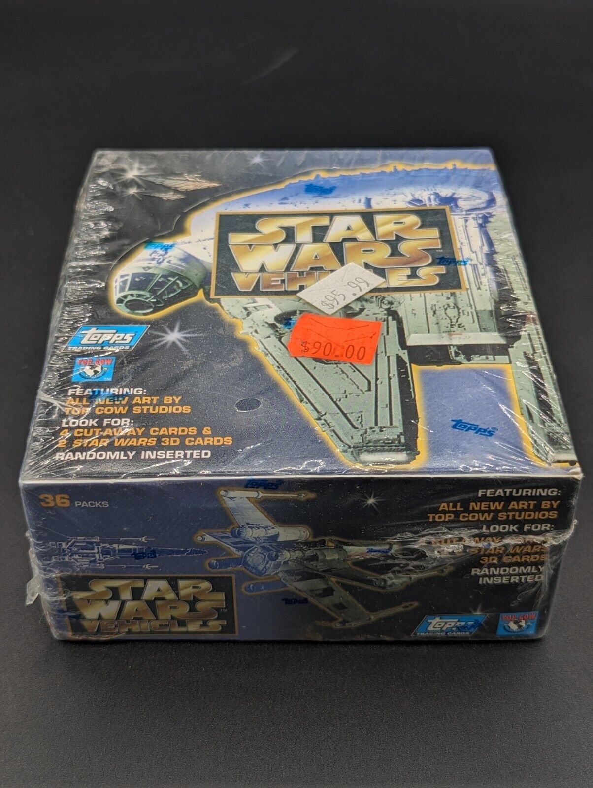 1997 Topps STAR WARS VEHICLES Factory Sealed Box 36 Packs 3-D & Cut-Away Cards