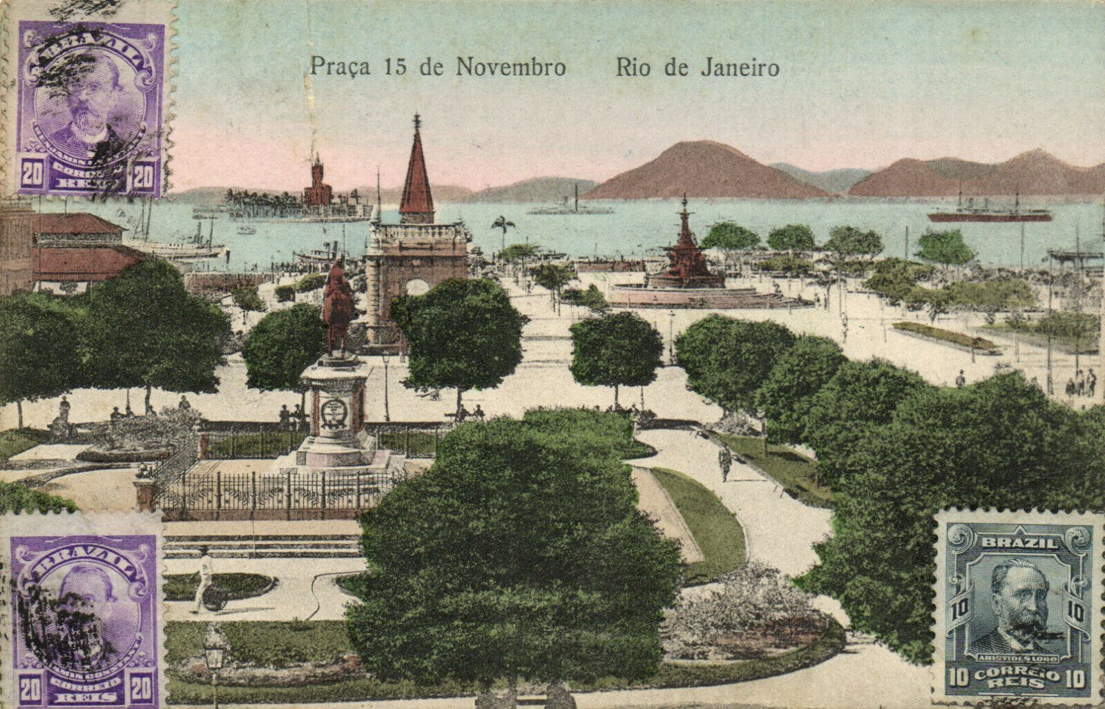 PC BRAZIL, RIO DE JANEIRO, PRACA 15 DE NOVEMBER, Vintage Postcard (b29329)