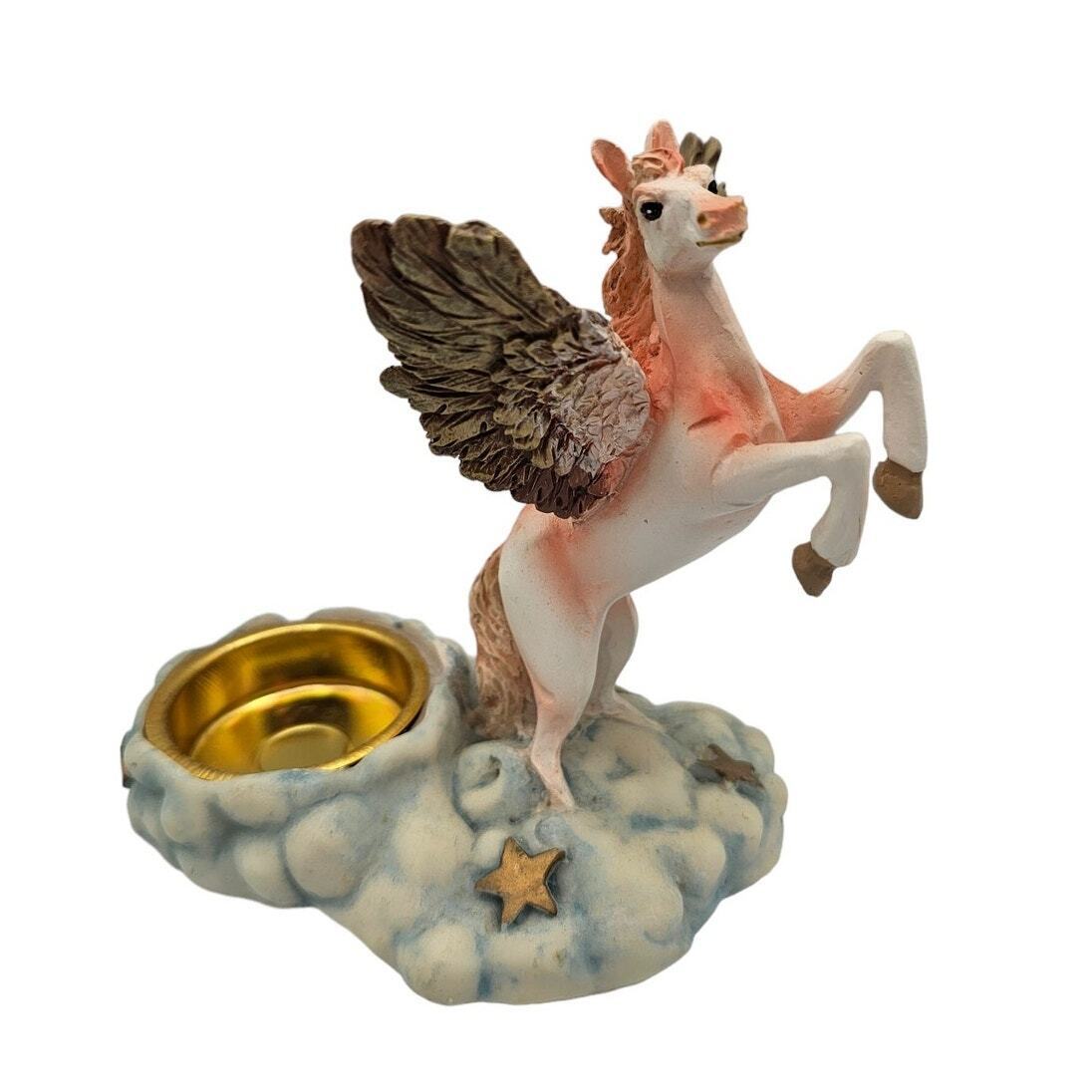 Crystal Wizard manitou CO Pegasus Unicorn Tea Light Candle Holder Figure