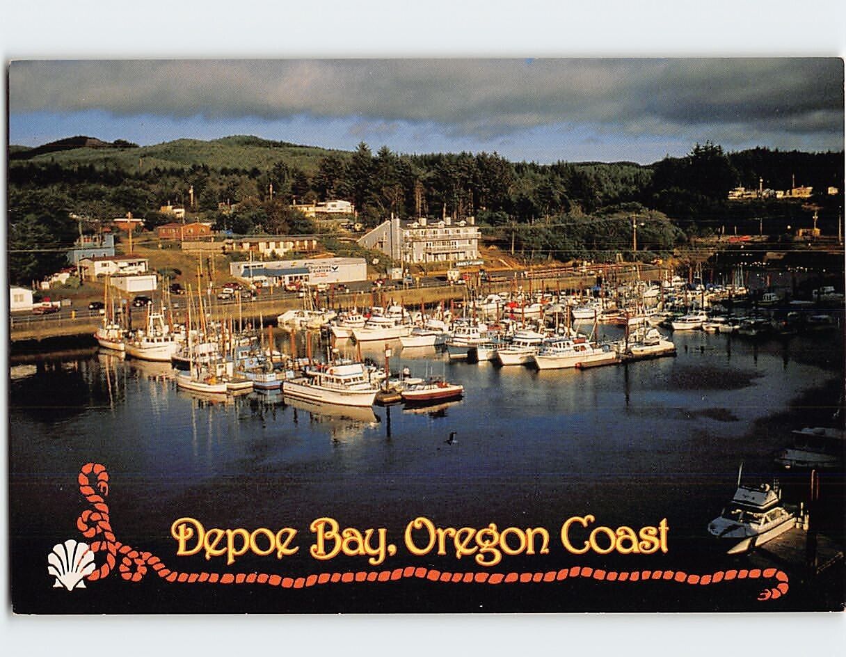 Postcard Depoe Bay Oregon Coast USA