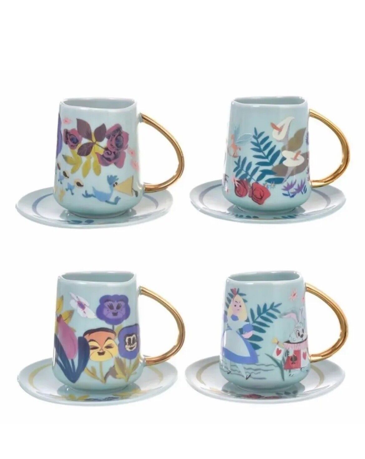 Disney Alice in Wonderland  Mary Blair cup and saucer set mug cups