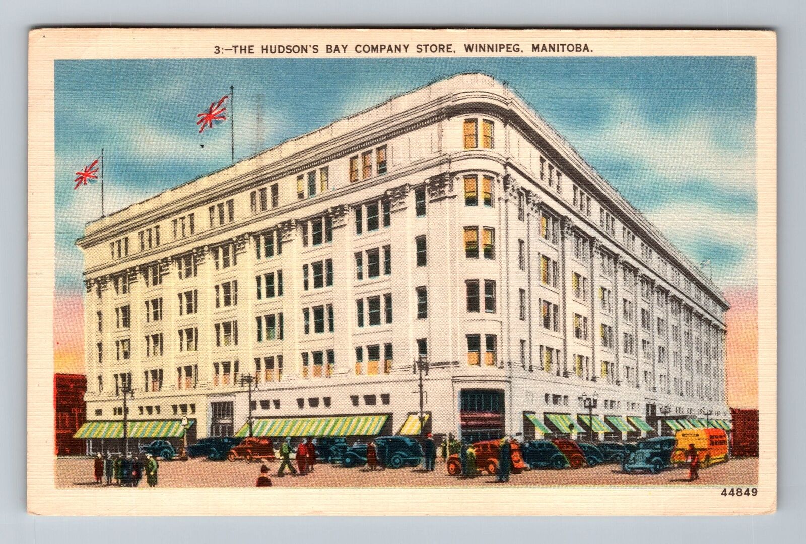 Winnipeg-Manitoba, Hudson's Bay Company Store, c1954  Vintage Postcard