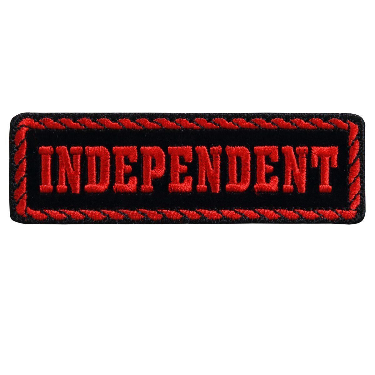 Independent Red And Black Nomad Biker Patch (4.0 X 1.0) BY MILTACUSA (red/blk)
