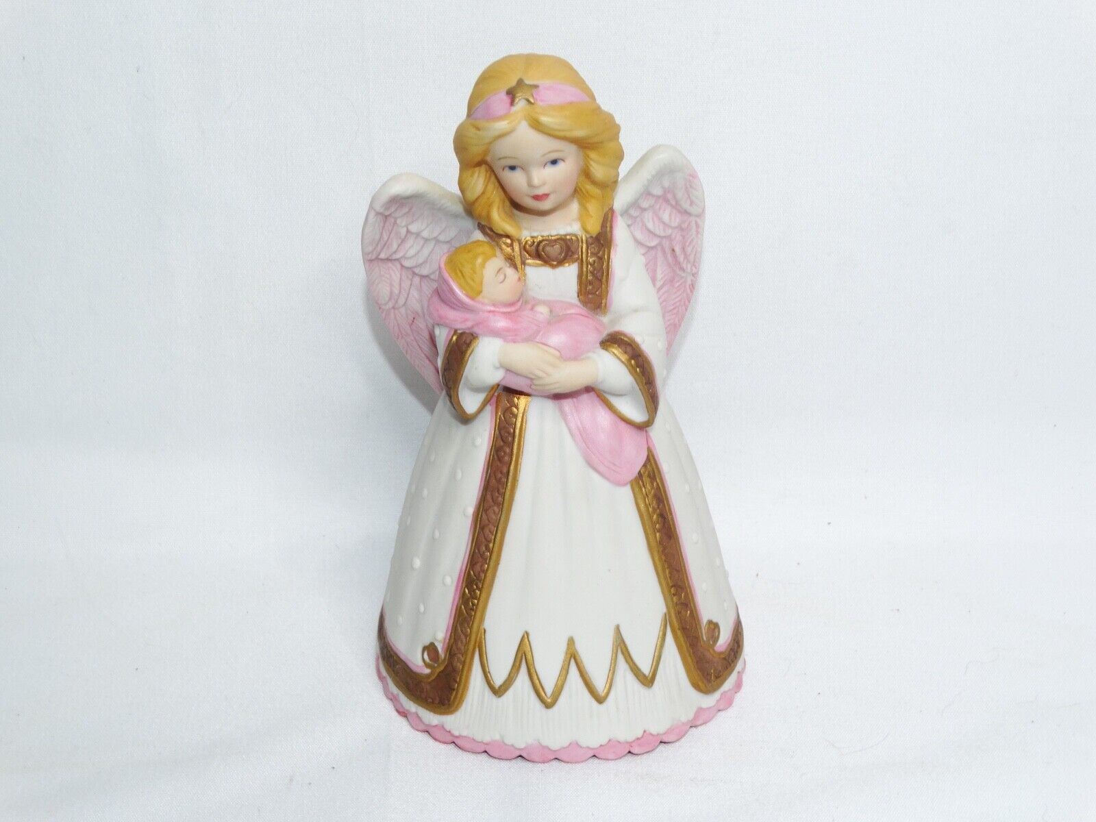 Enesco 1993 Guardian Angel Bell Majorie Sarnat Angels will Protect You Wherever 
