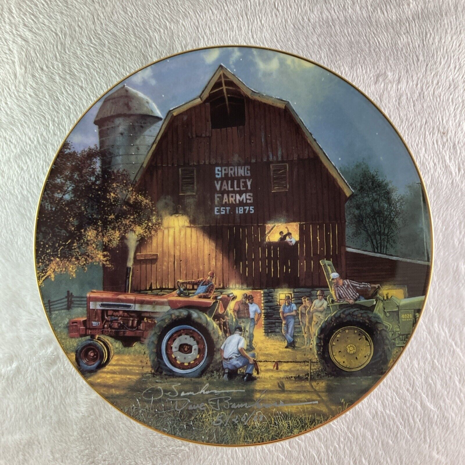 THE REMATCH Plate Dave Barnhouse Remembers #3 Signed on Front RARE John Deere