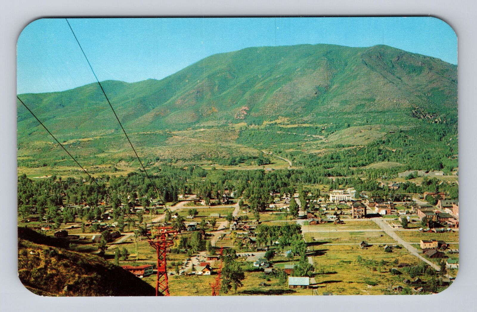 Aspen CO-Colorado, Panorama Of City And Roaring Fork Valley Vintage Postcard