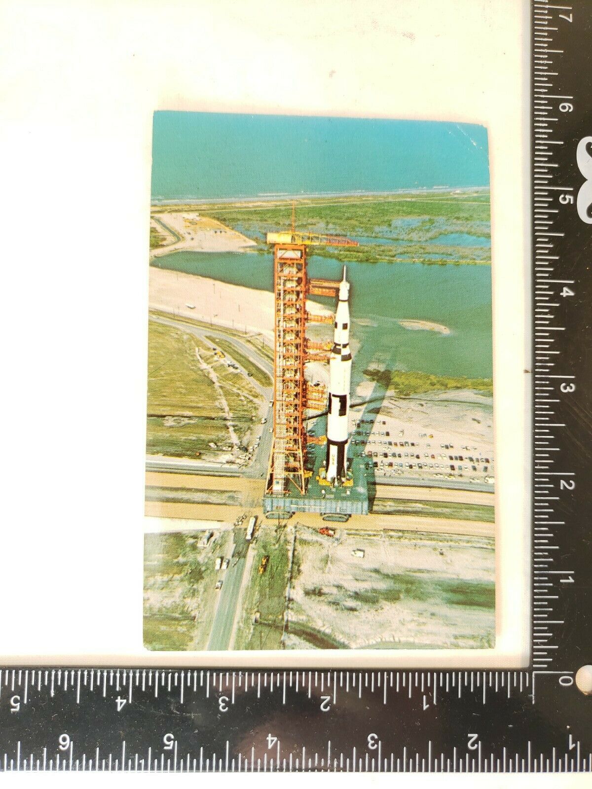 Apollo Saturn V John F. Kennedy Space Center NASA Vintage Postcard-FREE SHIPPING