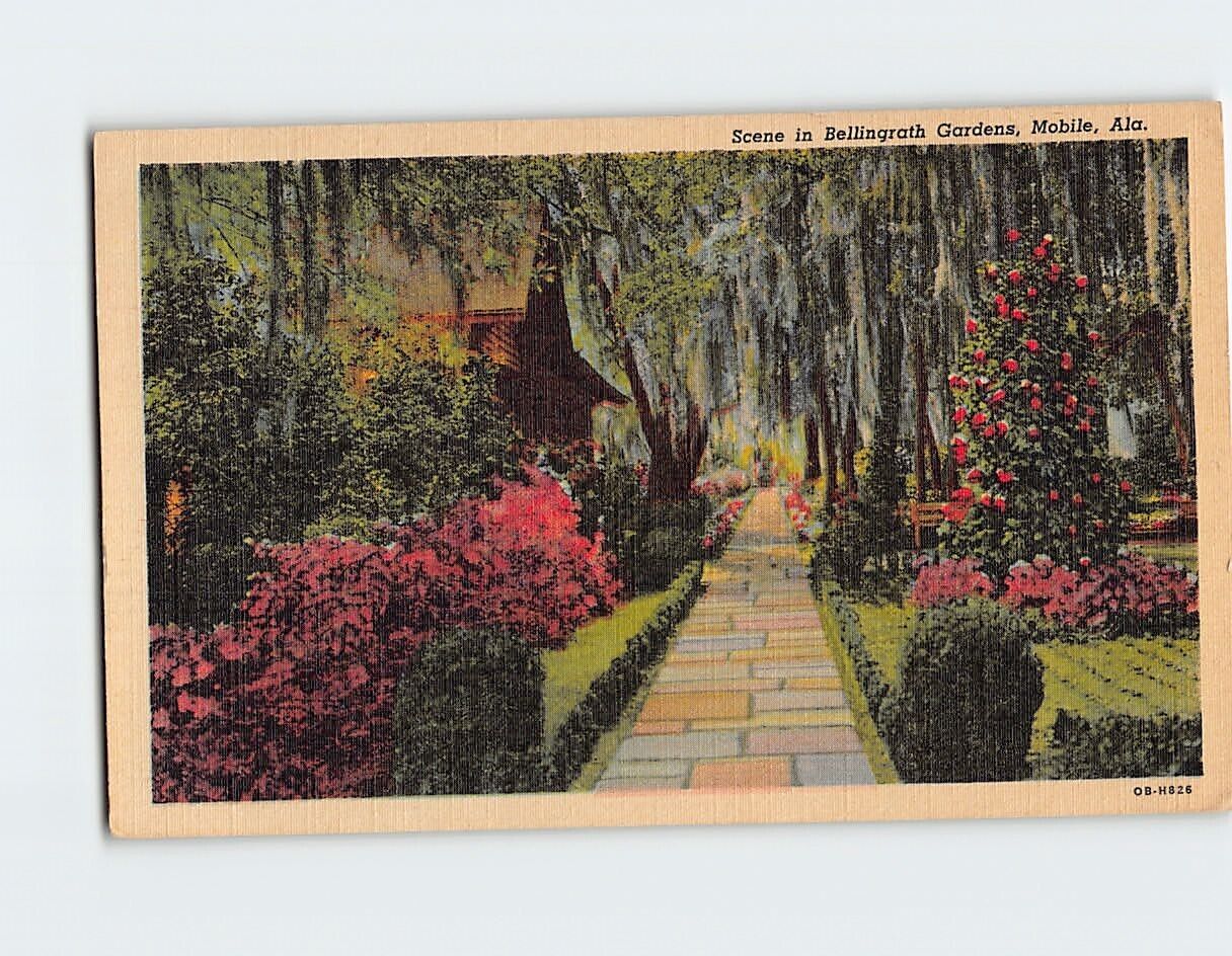 Postcard Scene in Bellingrath Gardens Mobile Alabama USA